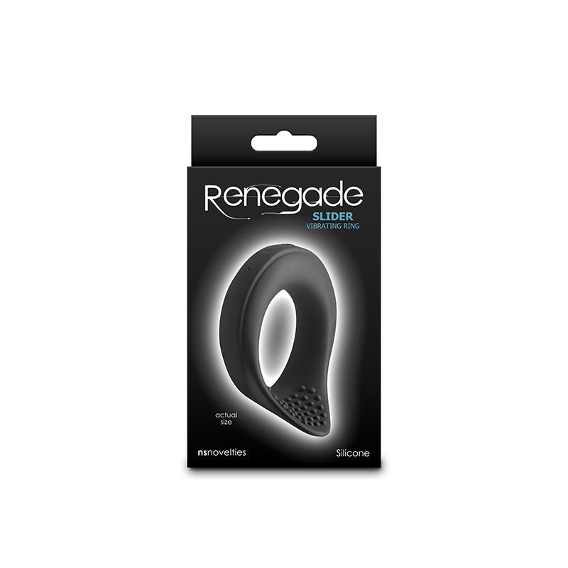 Renegade Slider Black USB Rechargeable Vibrating Cock Ring