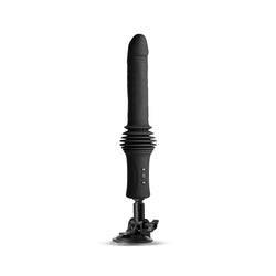 Renegade Super Stroker - Black 36.8 cm Thrusting Vibrator with Remote Control & Stand