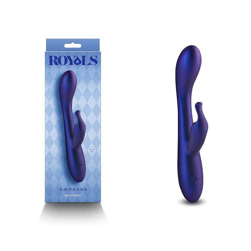 Royals Empress Metallic Blue 19.1 cm USB Rechargeable Rabbit Vibrator