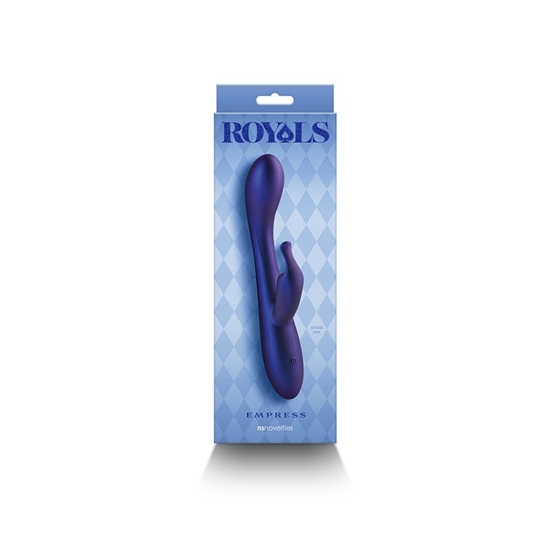 Royals Empress Metallic Blue 19.1 cm USB Rechargeable Rabbit Vibrator