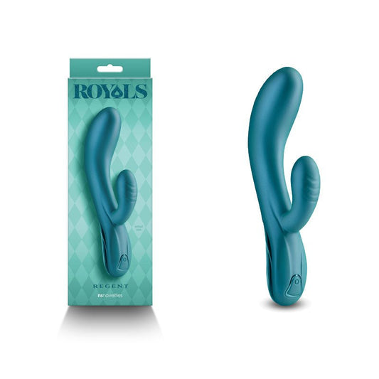 Royals Regent Metallic Green 19.3 cm USB Rechargeable Rabbit Vibrator