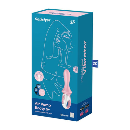 Satisfyer Air Pump Booty 5 - Pink USB Rechargeable Inflatable Anal Vibrator with App Control