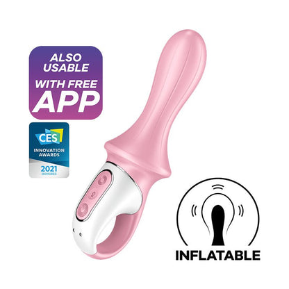 Satisfyer Air Pump Booty 5 - Pink USB Rechargeable Inflatable Anal Vibrator with App Control