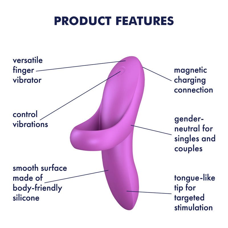 Satisfyer Bold Lover - Dark USB Rechargeable Finger Stimulator