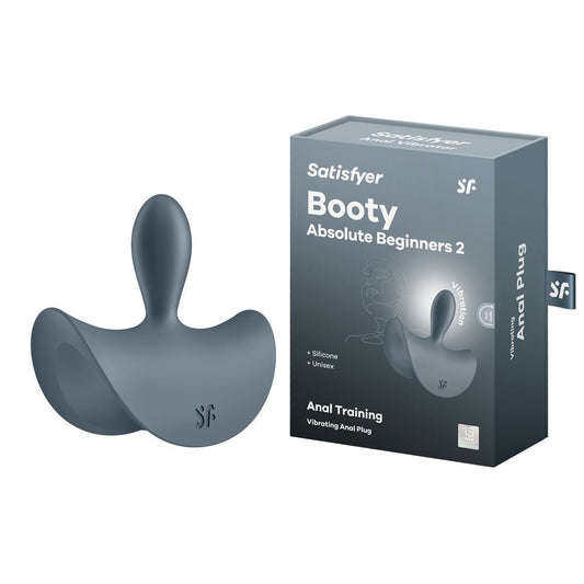 Satisfyer Booty Absolute Beginners 2 Grey USB Rechargeable Vibrating Butt Plug