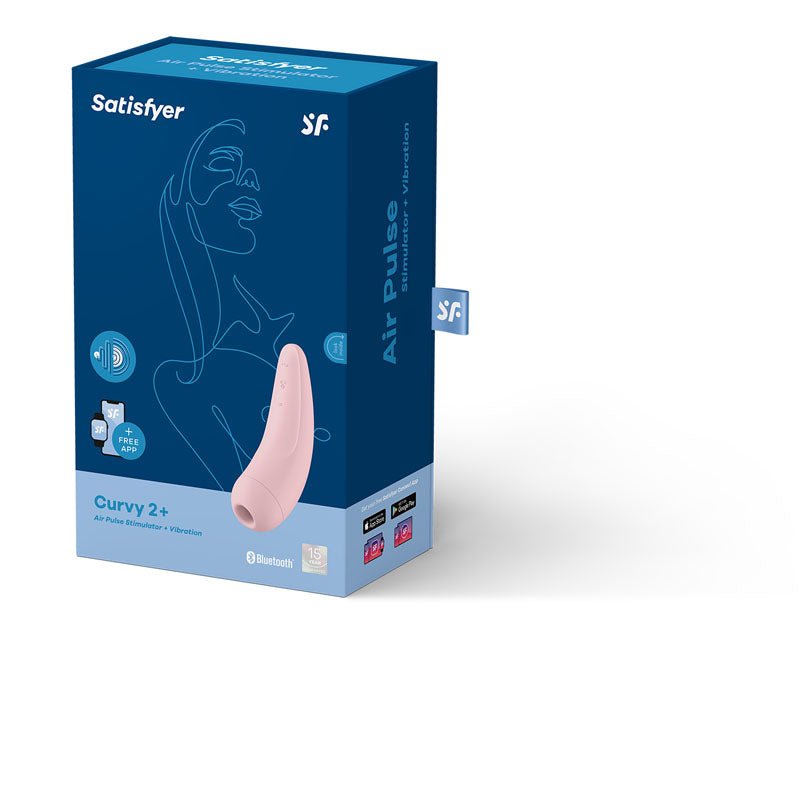 Satisfyer Curvy 2+ - App Contolled Touch - Free USB - Rechargeable Clitoral Stimulator with Vibration