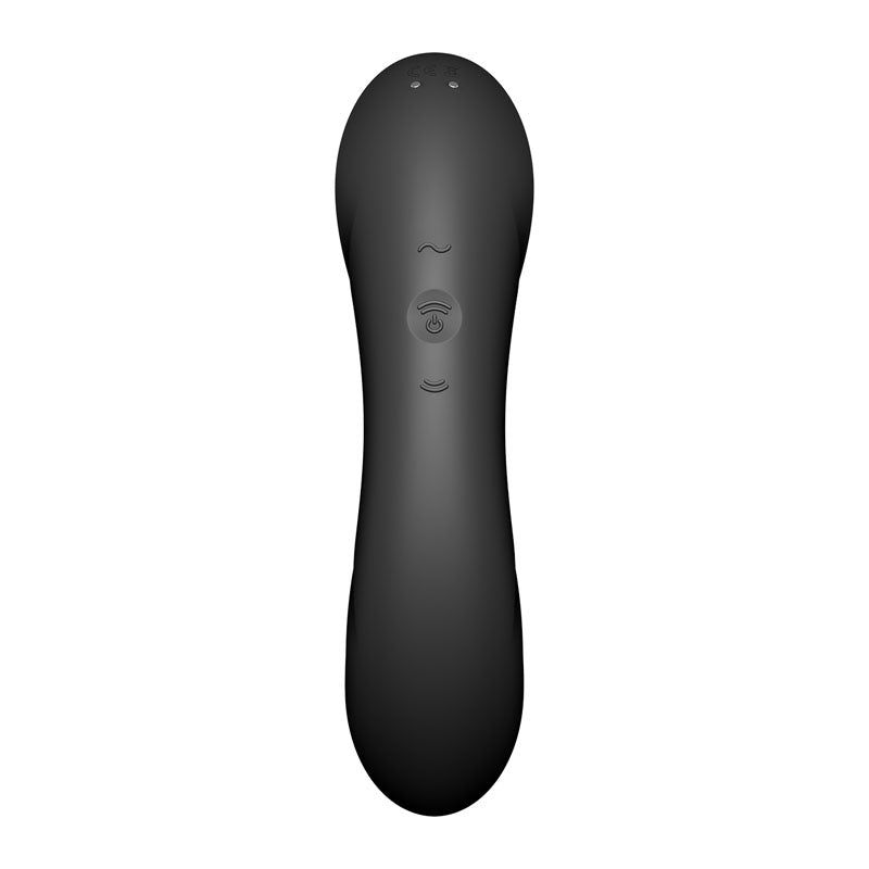 Satisfyer Curvy Trinity 4 - Black USB Rechargeable Air Pulse Stimulator & Vibrator