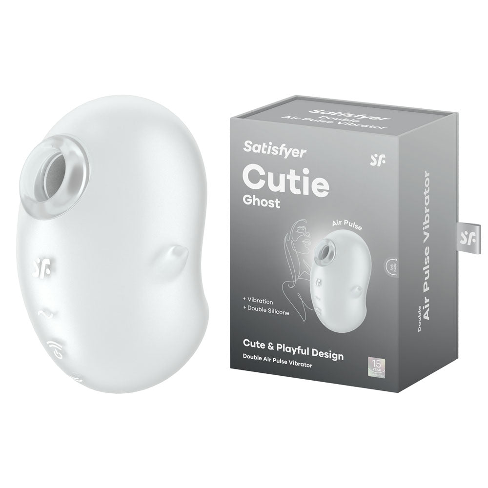 Satisfyer Cutie Ghost - White USB Rechargeable Air Pulse Stimulator