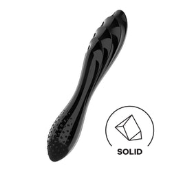 Satisfyer Dazzling Crystal 1 - Black Glass Double Ended Dildo