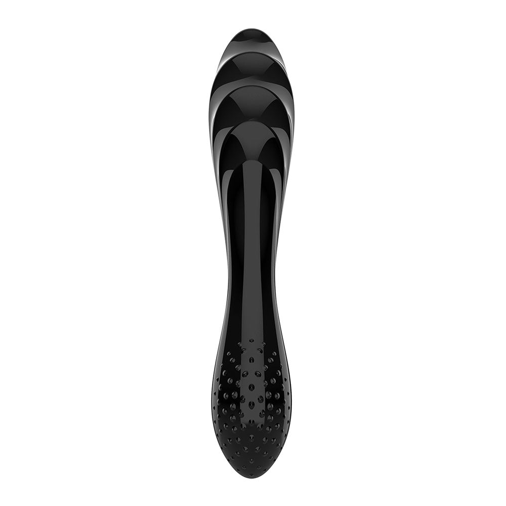 Satisfyer Dazzling Crystal 1 - Black Glass Double Ended Dildo