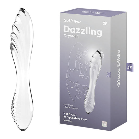 Satisfyer Dazzling Crystal 1 - Clear Glass Double Ended Dildo