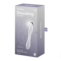 Satisfyer Dazzling Crystal 1 - Clear Glass Double Ended Dildo