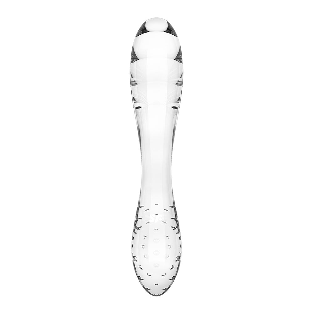 Satisfyer Dazzling Crystal 1 - Clear Glass Double Ended Dildo