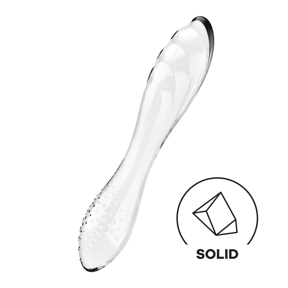 Satisfyer Dazzling Crystal 1 - Clear Glass Double Ended Dildo