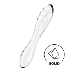 Satisfyer Dazzling Crystal 1 - Clear Glass Double Ended Dildo