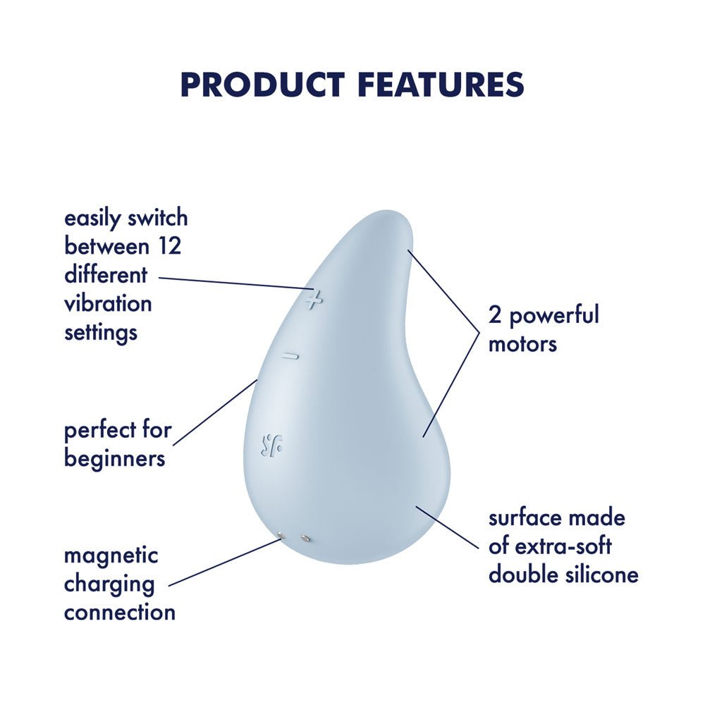 Satisfyer Dew Drop Light Blue USB Rechargeable Stimulator