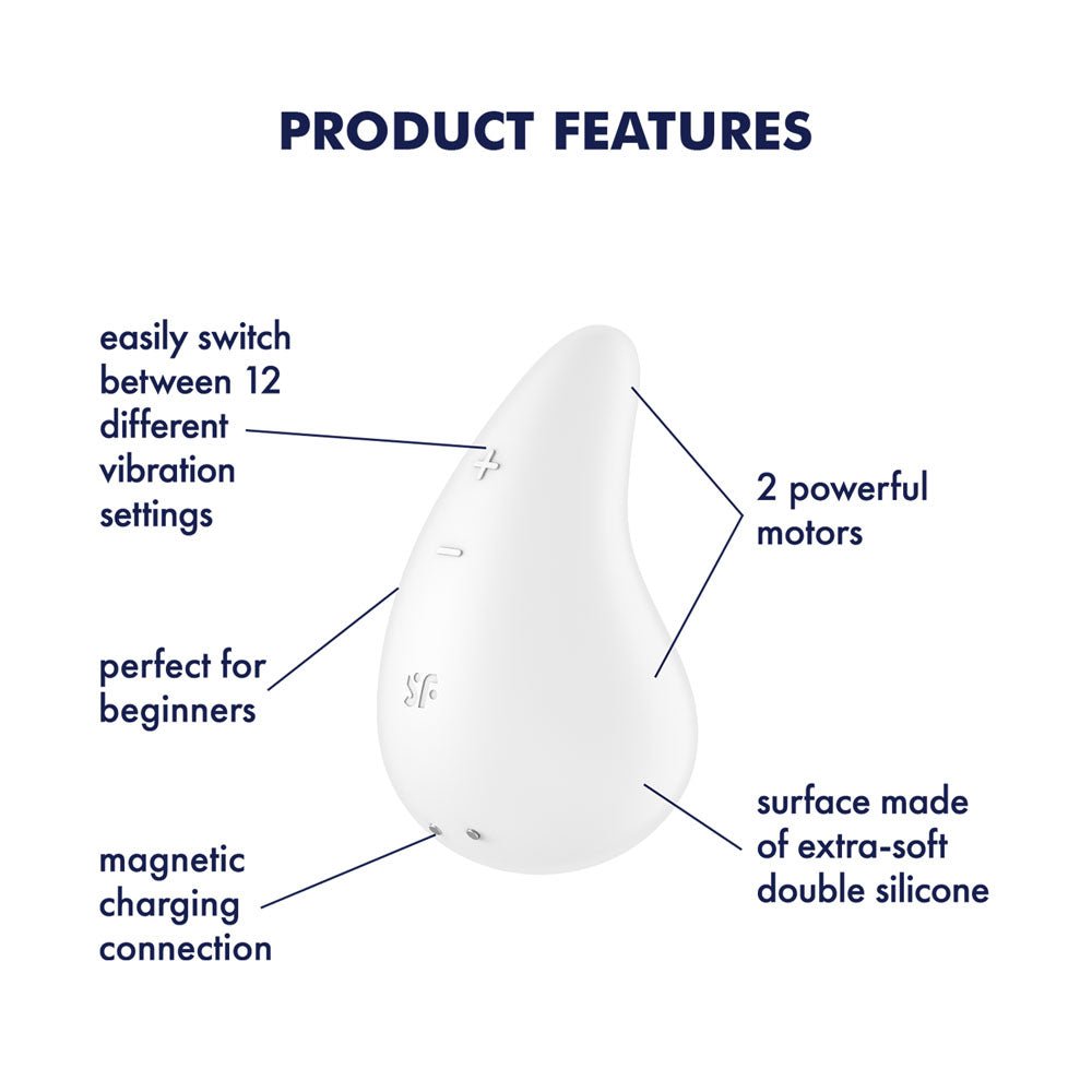 Satisfyer Dew Drop White USB Rechargeable Stimulator