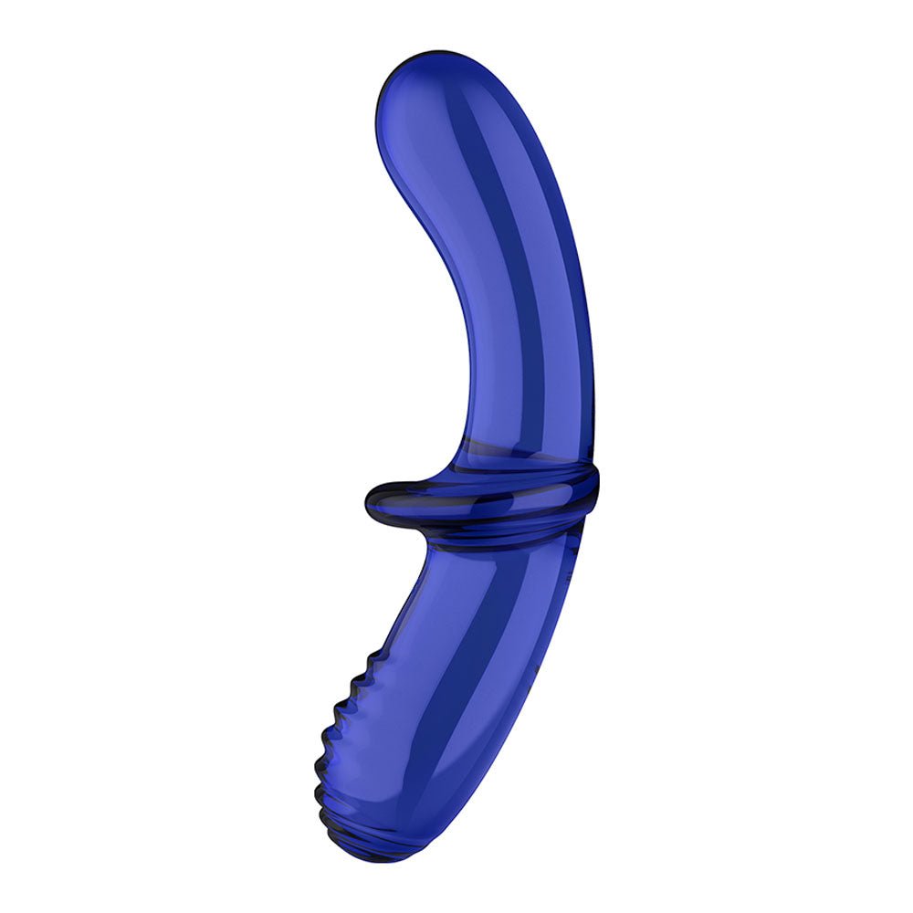 Satisfyer Double Crystal - Blue Glass Double Ended Dildo