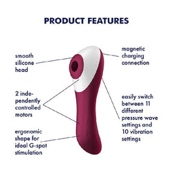 Satisfyer Dual Crush - Red Air Pulse Stimulator with Vibration