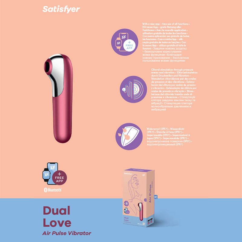 Satisfyer Dual Love - App Contolled Touch - Free USB - Rechargeable Clitoral Stimulator