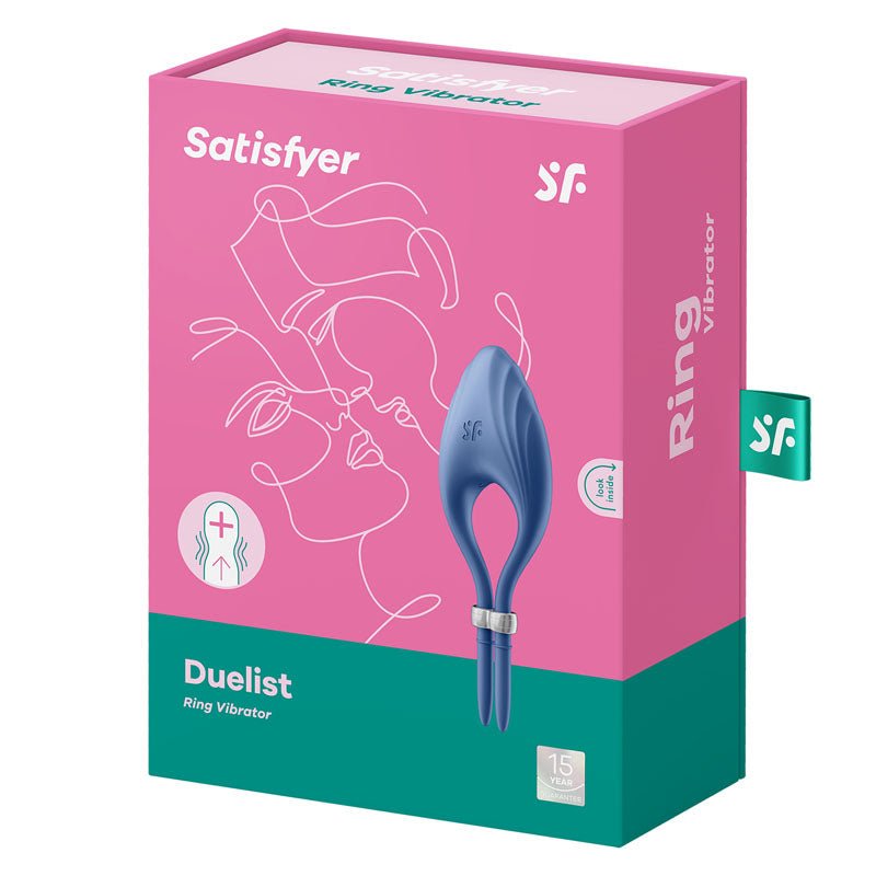 Satisfyer Duelist Blue Vibrating Adjustable Lasso Cock Ring