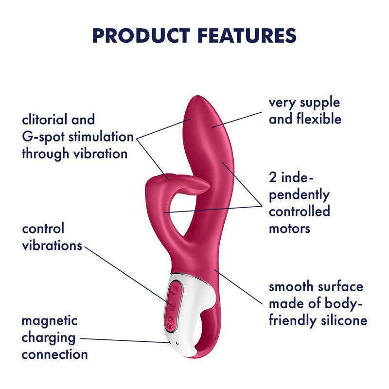 Satisfyer Embrace Me - Berry USB Rechargeable Rabbit Vibrator