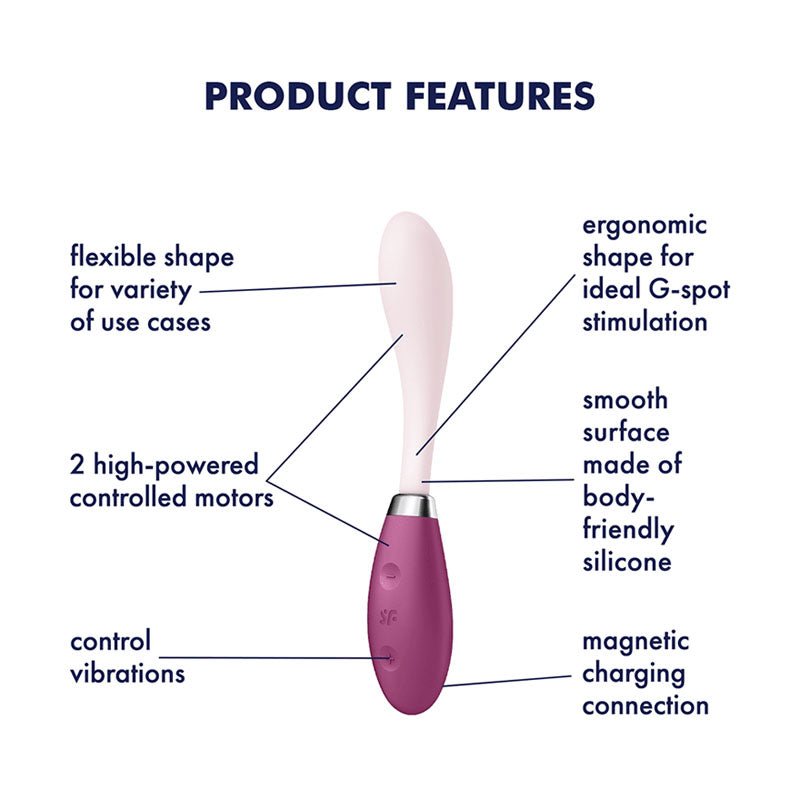 Satisfyer G - Spot Flex 3 - Red USB Rechargeable Vibrator