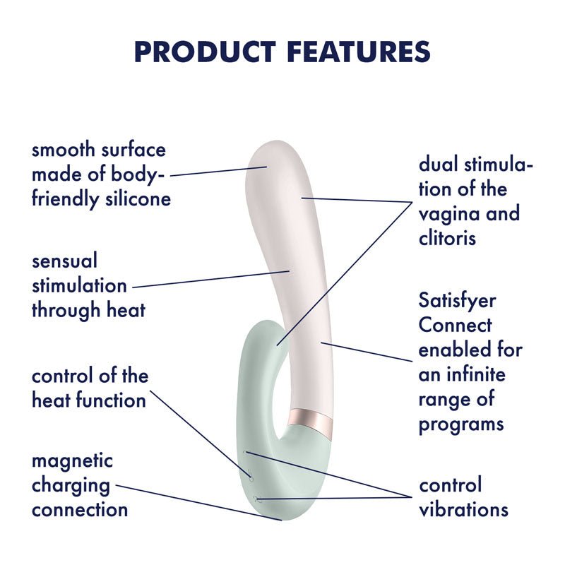 Satisfyer Heat Wave - Mint App Controlled USB Rechargeable Rabbit Vibrator