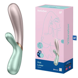 Satisfyer Hot Lover - Green/Pink App Controlled USB Rechargeable Rabbit Vibrator