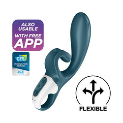 Satisfyer Hug Me - Bluegrey USB Rechargeable Rabbit Vibrator with App Control