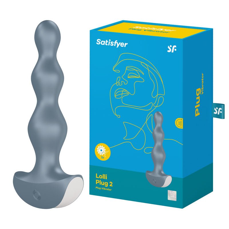 Satisfyer Lolli - Plug 2 - Gray Vibrating Anal Beads