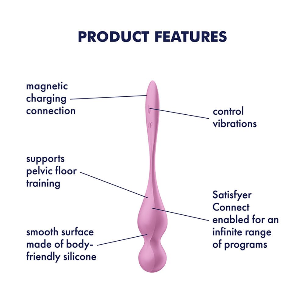 Satisfyer Love Birds 1 - Pink USB Rechargeable Pelvic Floor Trainer with App Control