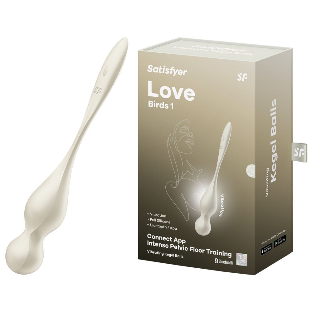 Satisfyer Love Birds 1 - White USB Rechargeable Pelvic Floor Trainer with App Control