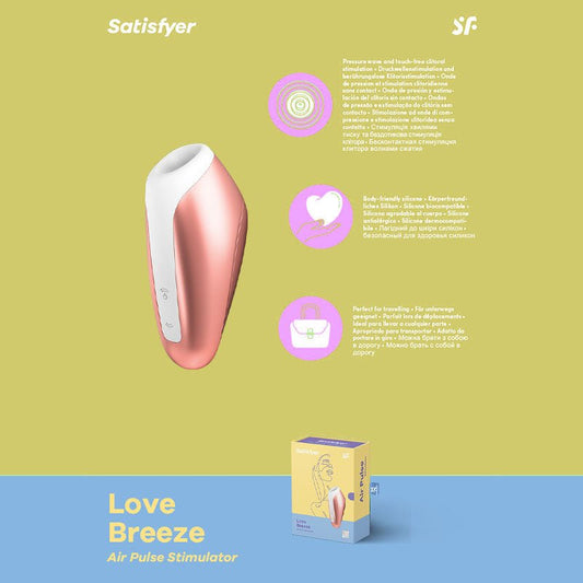 Satisfyer Love Breeze - Touch - Free USB - Rechargeable Clitoral Stimulator with Vibration