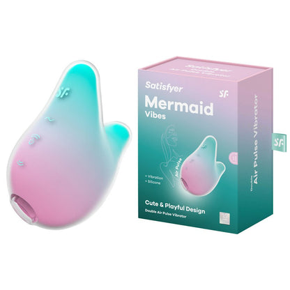 Satisfyer Mermaid Vibes - Mint/Pink USB Rechargeable Air Pulse Stimulator