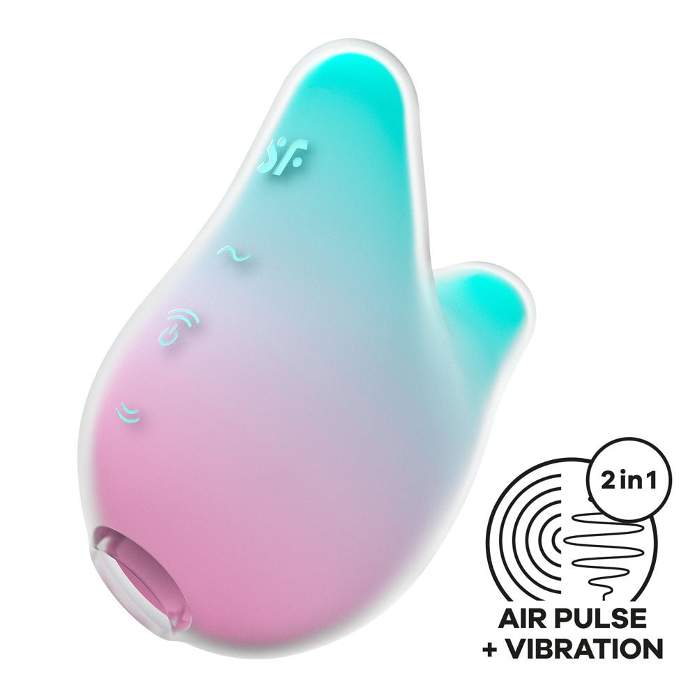 Satisfyer Mermaid Vibes - Mint/Pink USB Rechargeable Air Pulse Stimulator