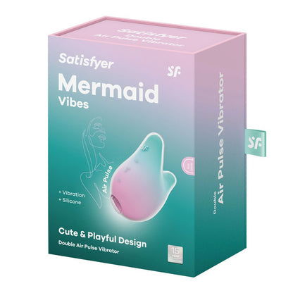 Satisfyer Mermaid Vibes - Mint/Pink USB Rechargeable Air Pulse Stimulator