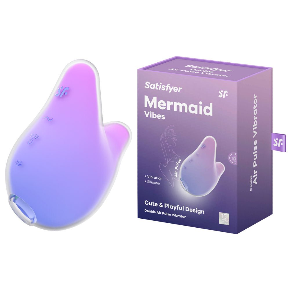 Satisfyer Mermaid Vibes - Violet/Pink USB Rechargeable Air Pulse Stimulator