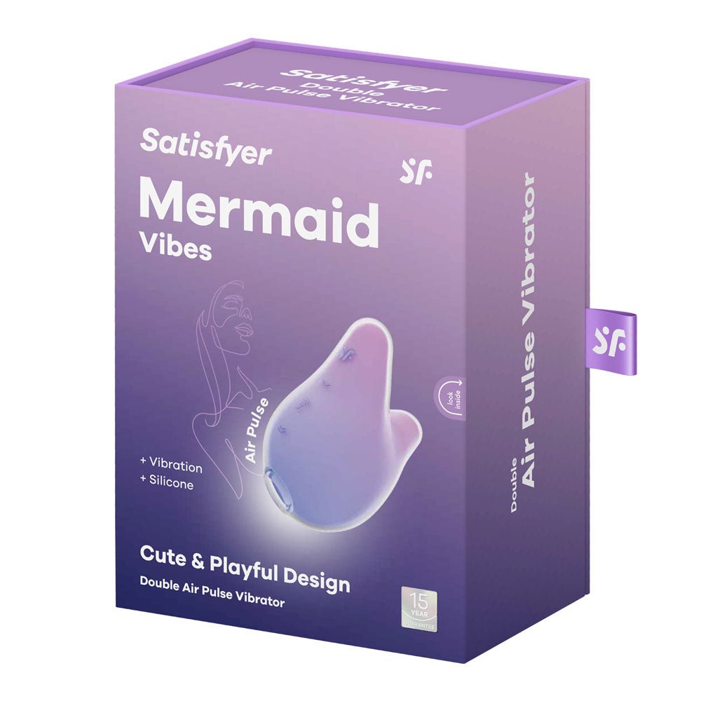 Satisfyer Mermaid Vibes - Violet/Pink USB Rechargeable Air Pulse Stimulator