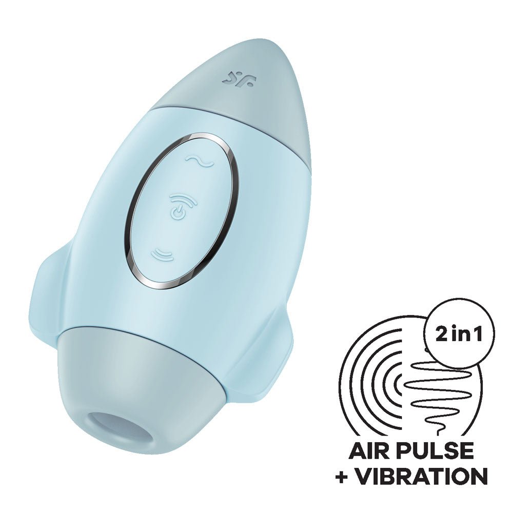 Satisfyer Mission Control Blue USB Rechargeable Vibrating Air Pulse Stimulator