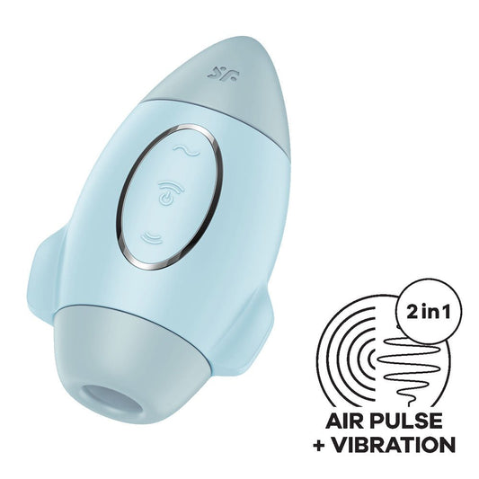 Satisfyer Mission Control Blue USB Rechargeable Vibrating Air Pulse Stimulator