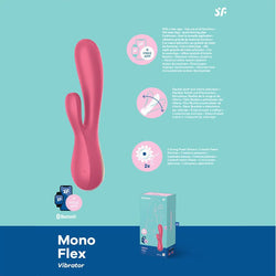 Satisfyer Mono Flex - Red App Controlled USB Rechargeable Rabbit Vibrator