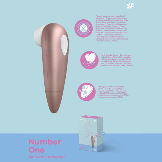 Satisfyer Number 1 - Rose Gold Touch - Free Clitoral Stimulator