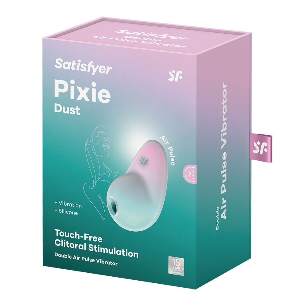 Satisfyer Pixie Dust Mint/Pink USB Rechargeable Vibrating Air Pulse Stimulator