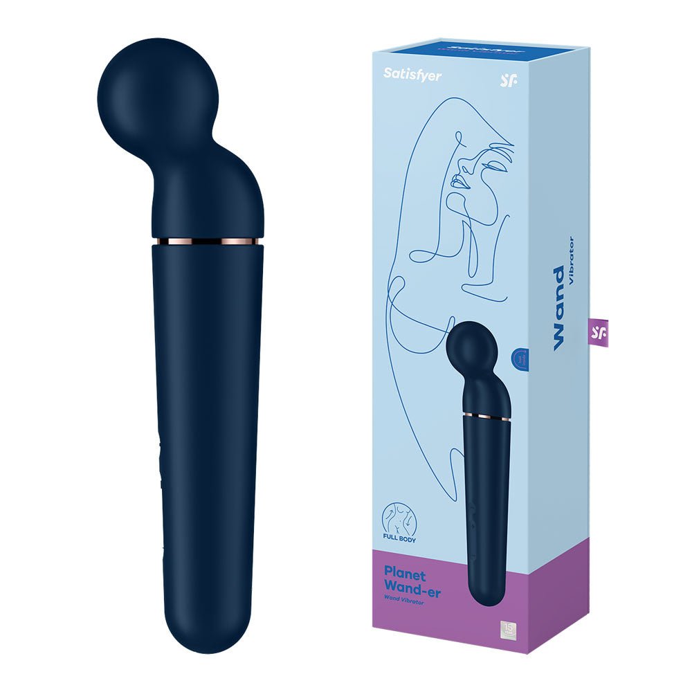 Satisfyer Planet Wand-er - Blue/Rose Gold USB Rechargeable Massager Wand