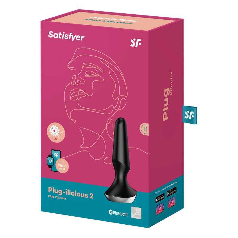 Satisfyer Plug - ilicious 2 Black USB Rechargeable Vibrating Butt Plug with App Control