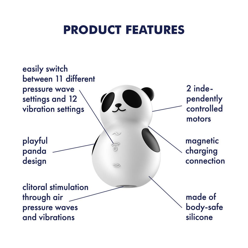 Satisfyer Pocket Panda - Black USB Rechargeable Air Pulse Stimulator