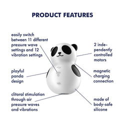 Satisfyer Pocket Panda - Black USB Rechargeable Air Pulse Stimulator