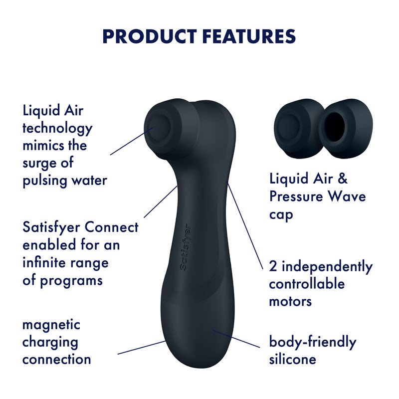 Satisfyer Pro 2 Generation 3 with App Control - Dark Grey Touch - Free USB - Rechargeable Clitoral Stimulator