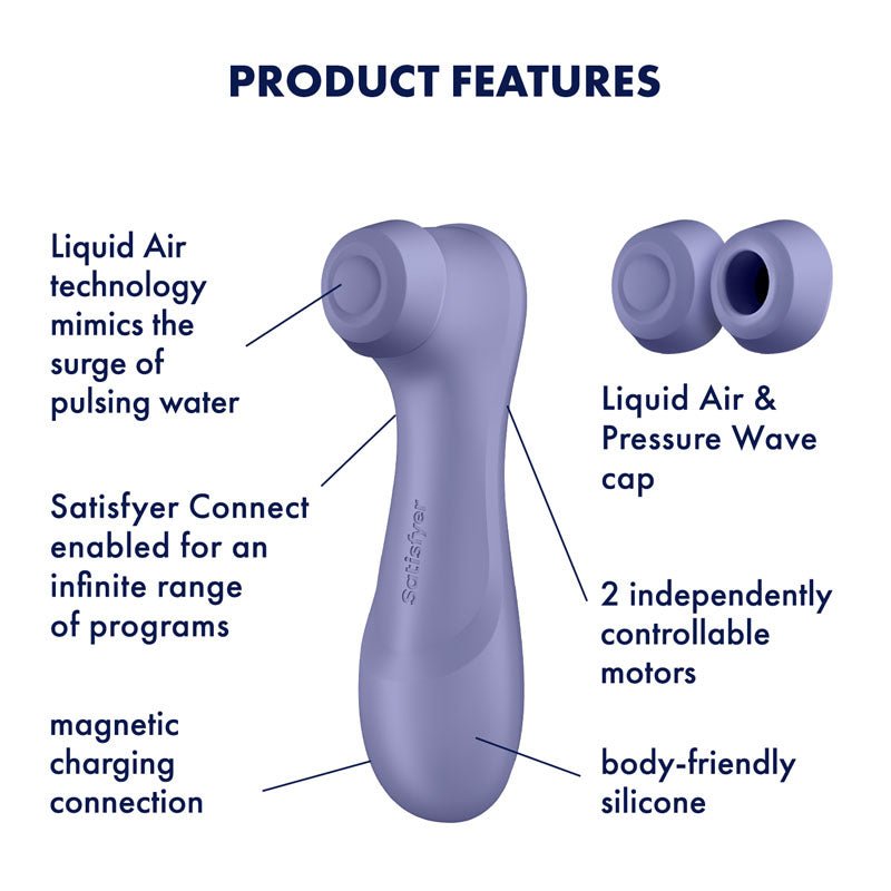 Satisfyer Pro 2 Generation 3 with App Control - Lilac Touch-Free USB-Rechargeable Clitoral Stimulator